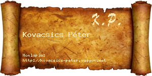 Kovacsics Péter névjegykártya